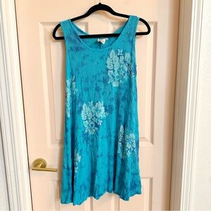 Blue pineapple moon Hawaiian dress